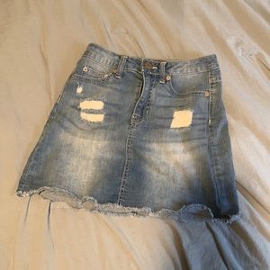 Mid rise jean skirt